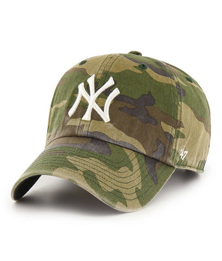New York Yankees '47 Brand Camo Clean Up Adjustable Dad Hat