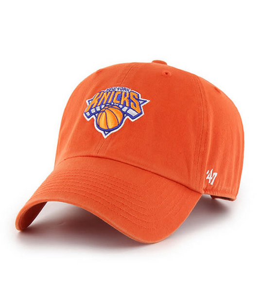 New York Knicks '47 Brand Orange Clean Up Adjustable Dad Hat
