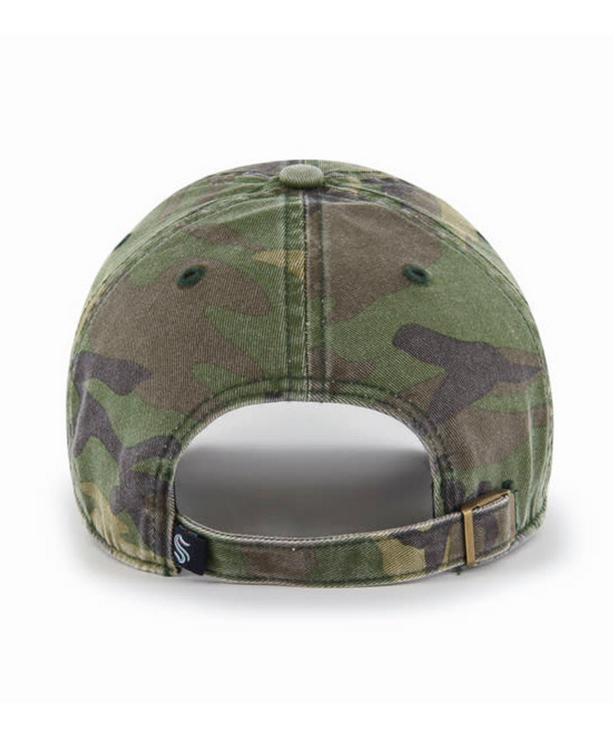Seattle Kraken '47 Brand Camo Clean Up Adjustable Dad Hat