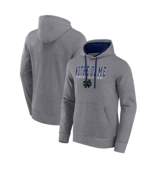 Notre Dame Fighting Irish Fanatics Athletic Gray Men's Fierce Focus Pullover Hoodie