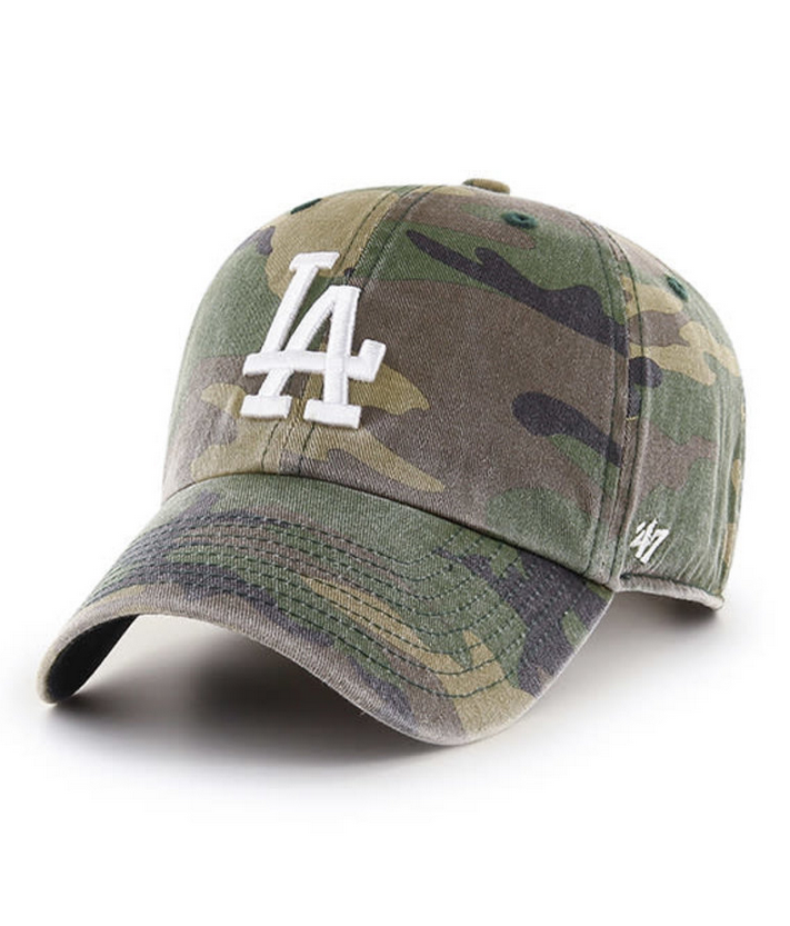 Los Angeles Dodgers '47 Brand Camo Clean Up Adjustable Dad Hat