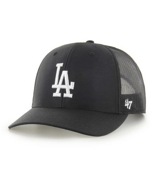 Los Angeles Dodgers '47 Brand Black Trucker Adjustable Hat