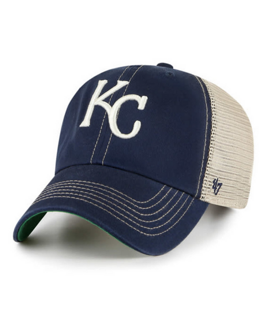 Kansas City Royals '47 Brand Navy Blue Trawler Clean Up Trucker Dad Hat