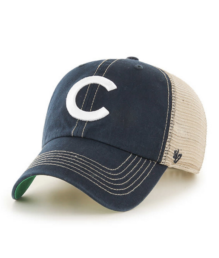 Chicago Cubs '47 Brand Navy Trawler Clean Up Adjustable Trucker Dad Hat