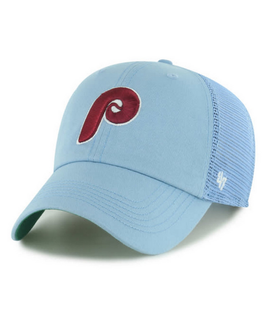 Philadelphia Phillies '47 Brand Blue Trawler Clean Up Cooperstown Trucker Dad Hat