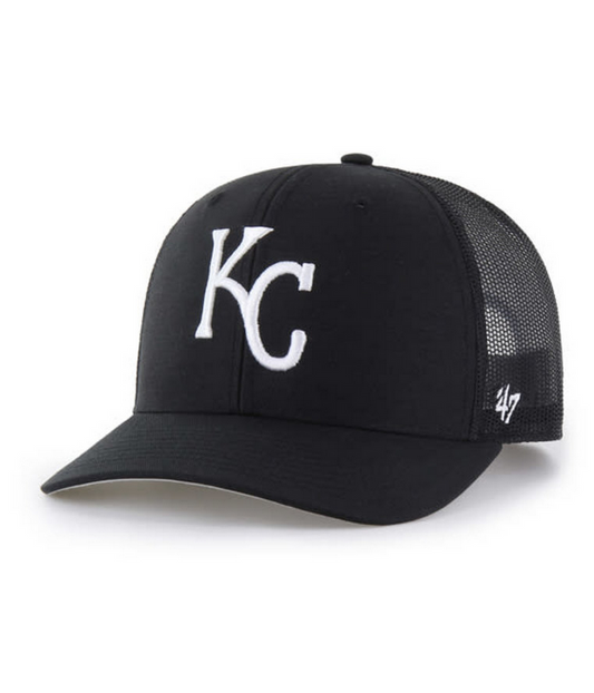 Kansas City Royals '47 Brand Black Trucker Adjustable Hat