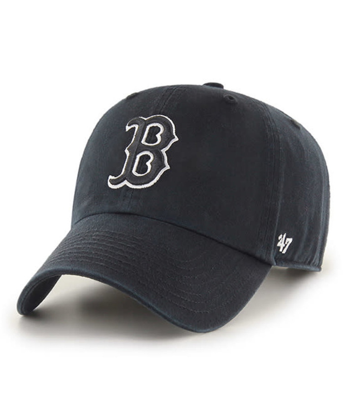 Boston Red Sox '47 Brand Black Clean Up Adjustable Dad Hat
