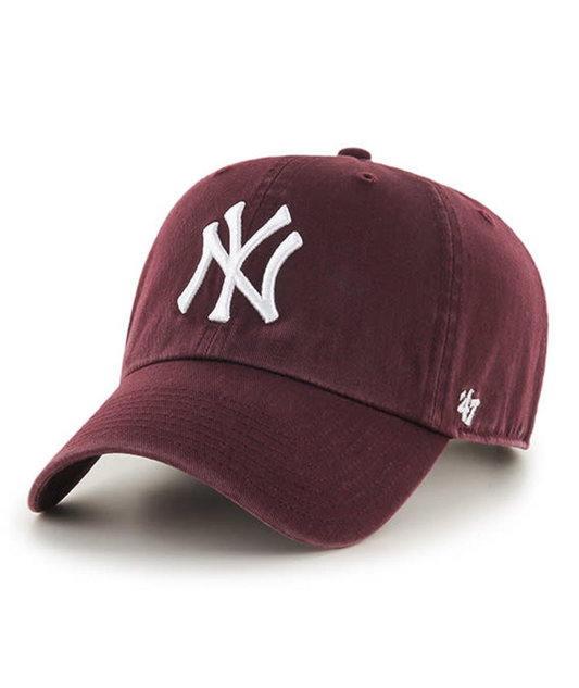 New York Yankees '47 Brand Maroon Clean Up Adjustable Dad Hat