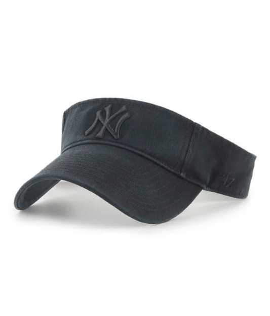 New York Yankees '47 Brand Black Clean Up Visor Adjustable Hat