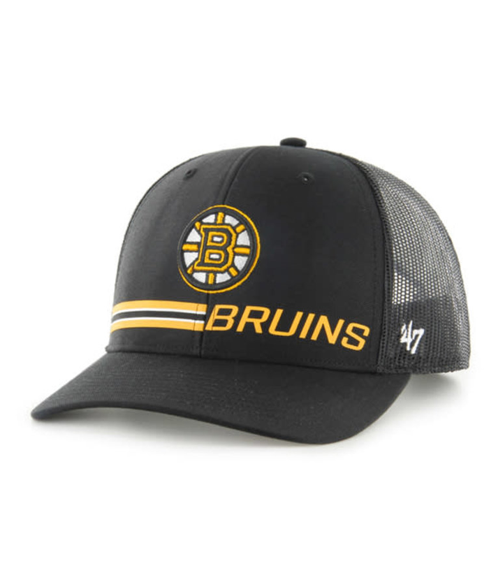 Boston Bruins '47 Brand Black Railway Trucker Adjustable Hat