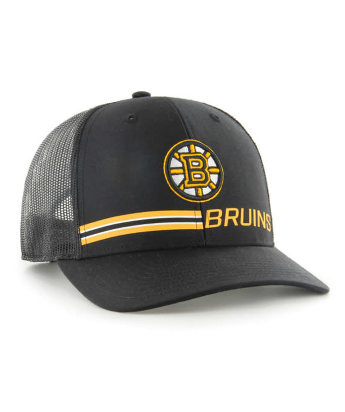 Boston Bruins '47 Brand Black Railway Trucker Adjustable Hat