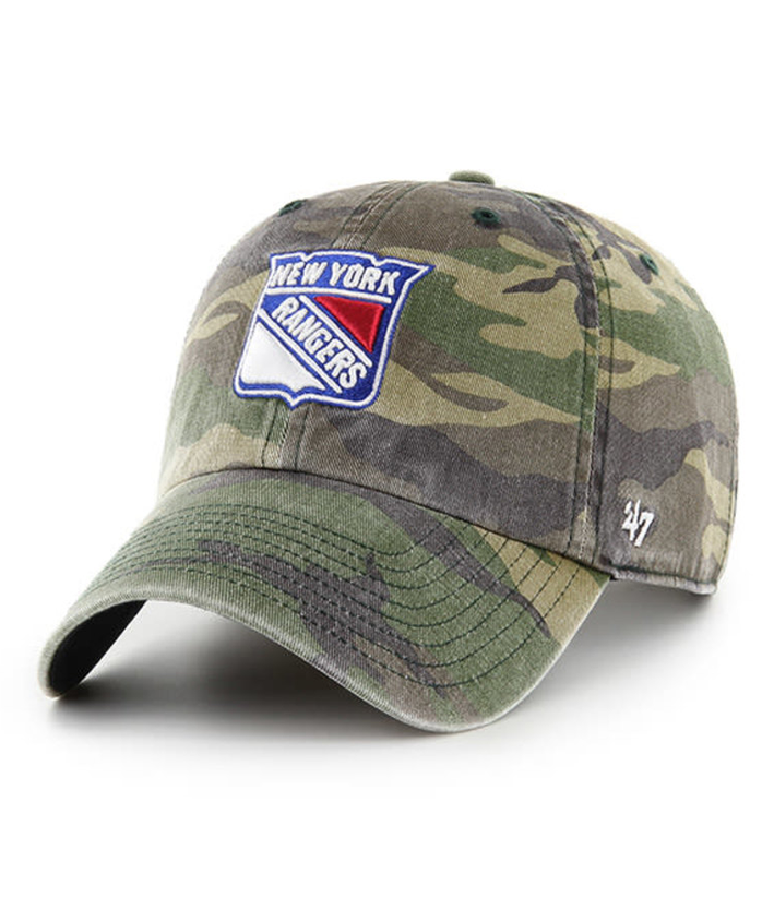 New York Rangers '47 Brand Camo Clean Up Adjustable Dad Hat