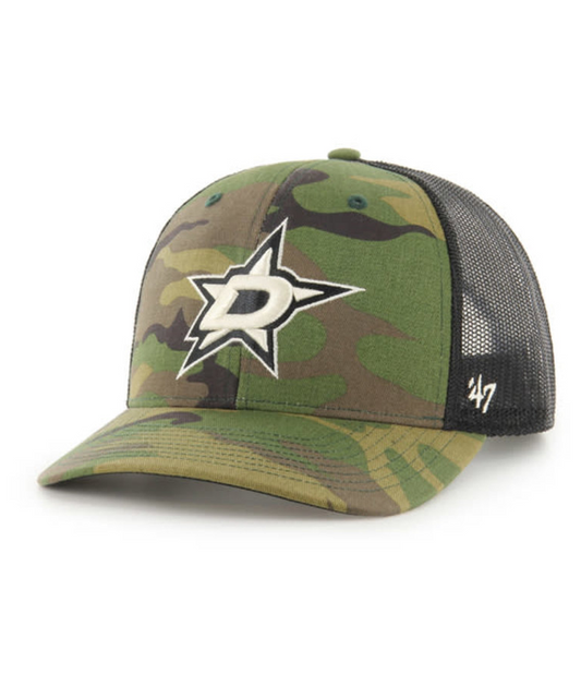 Dallas Stars '47 Brand Camo Trucker Adjustable Hat