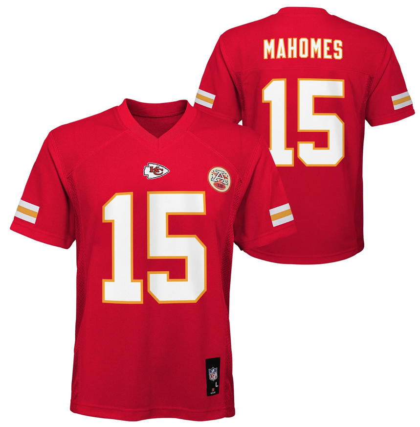 Youth Kansas City Chiefs Patrick Mahones Outerstuff Red Authentic Mid-Tier Jersey