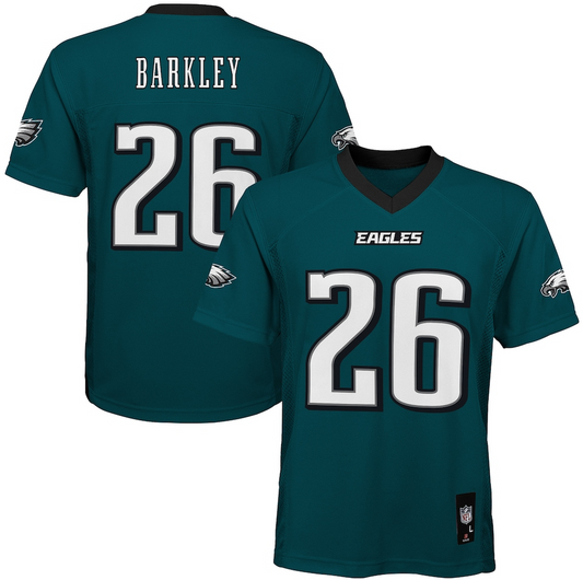 Youth Philadelphia Eagles Saquon Barkley Outerstuff Green Authentic Mid-Tier Jersey