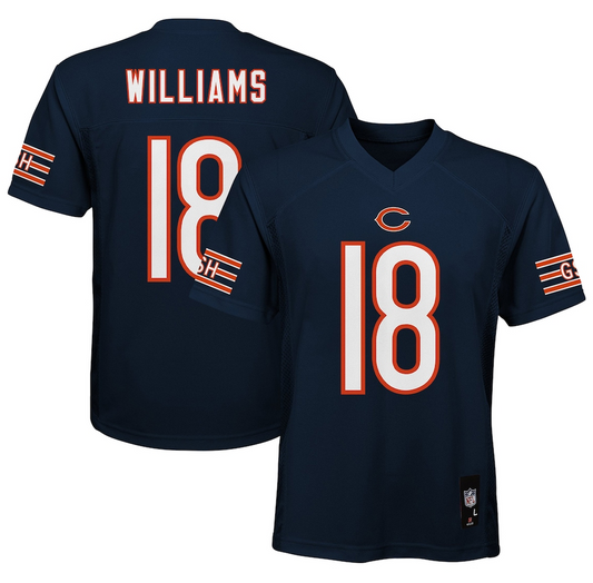 Youth Chicago Bears Caleb Williams Outerstuff Navy Authentic Mid-Tier Jersey