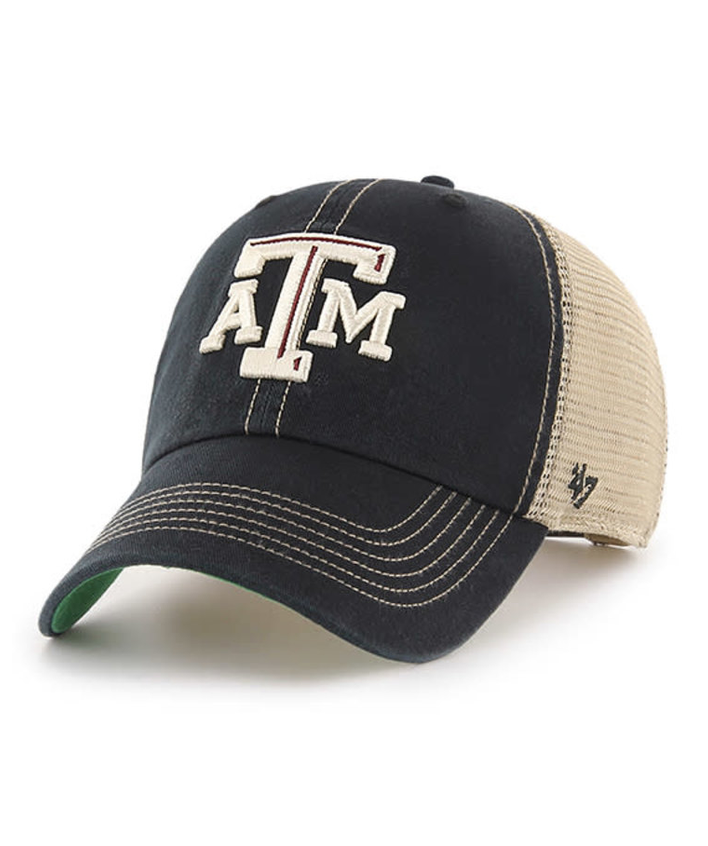 Texas A&M Aggies '47 Brand Black Trawler Clean Up Adjustable Trucker Dad Hat