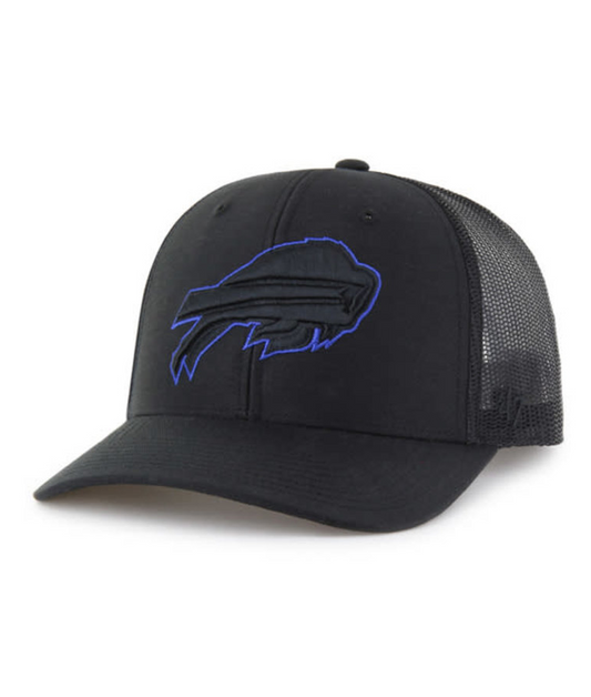 Buffalo Bills '47 Brand Black Trucker Adjustable Strapback Hat