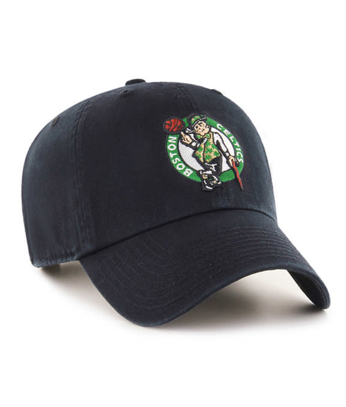 Boston Celtics '47 Brand Black Clean Up Adjustable Dad Hat