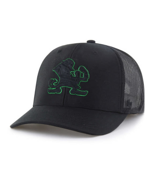 Notre Dame Fighting Irish '47 Brand Black Trucker Adjustable Hat