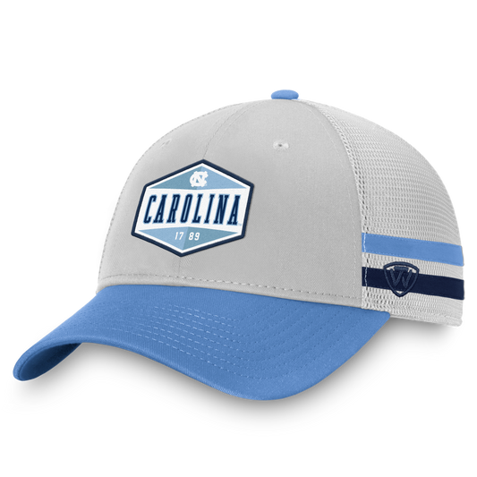North Carolina Tar Heels Top of the World Gray University Trucker Snapback Hat